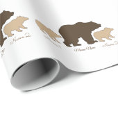 Custom Mama Bear With 2 Kid Names Mothers Day Gift Geschenkpapier (Rolleneckpunkt)