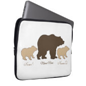 Custom Mama Bear With 2 Kid Names Mothers Day Gift Laptopschutzhülle (Vorne Rechts)
