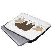 Custom Mama Bear With 2 Kid Names Mothers Day Gift Laptopschutzhülle (Vorne Knopf)