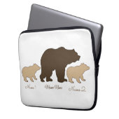 Custom Mama Bear With 2 Kid Names Mothers Day Gift Laptopschutzhülle (Vorderseite Links)