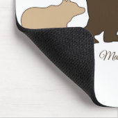 Custom Mama Bear With 2 Kid Names Mothers Day Gift Mousepad (Ecke)