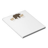 Custom Mama Bear With 2 Kid Names Mothers Day Gift Notizblock (angewinkelt)