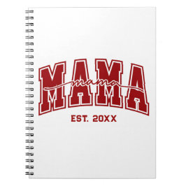 Custom Mama Est.Year Personalized Mom Established Notizblock