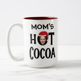 Custom Mama Face & Name Hot Cocoa Weihnachten Zweifarbige Tasse
