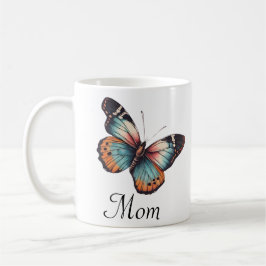 Custom Mama Farbenfrohe Schmetterlinge Personalisi Kaffeetasse