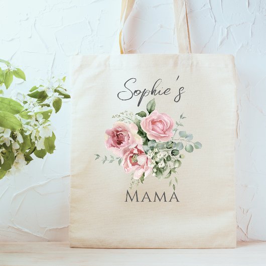 Custom Mama Floral Tote Bag Tragetasche