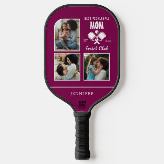 Custom Mama Gift Foto Collage Pickleball Paddle