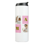 Custom MAMA Großmutter 4 FotoCollage Thermosbecher (Nach links gedreht)