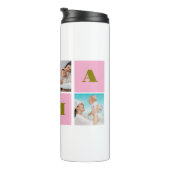 Custom MAMA Großmutter 4 FotoCollage Thermosbecher (Nach rechts gedreht)