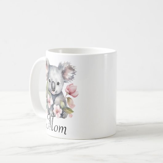 Custom Mama Koala Bären Personalisiert Kaffeetasse (Vorderseite Links)