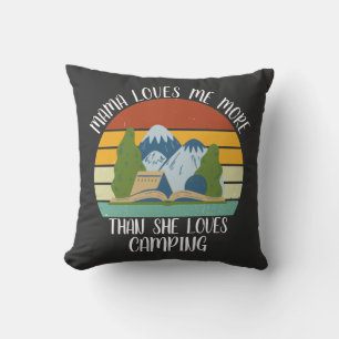 CUSTOM Mama Lieben mir mehr als sie Lieben Camping Kissen