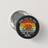 CUSTOM Mama Lieben mir mehr als sie Lieben wandern Button (Vorne & Hinten)