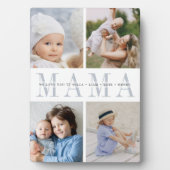 Custom Mama Mother's Day Kids 4 Foto Collage Fotoplatte (Vorderseite)