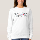 Custom Mama Sweatshirt mit Kindernamen im Herzen (Vorderseite)
