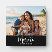 Custom Mami Established Modern Script Photo Fotoplatte (Vorderseite)