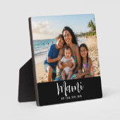 Custom Mami Established Modern Script Photo Fotoplatte (Vorderseite)