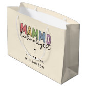 Custom Mammo Technologe Mammographie Tech Große Geschenktüte (Rückseite Schrägansicht)