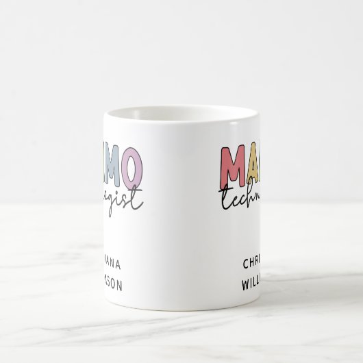 Custom Mammo Technologe Mammographie Tech Kaffeetasse (Mittel)