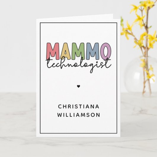 Custom Mammo Technologe Mammographie Tech Karte (Gelbe Blume)