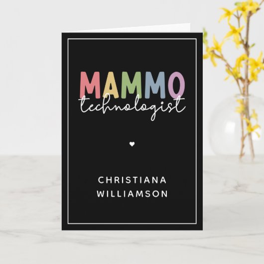 Custom Mammo Technologe Mammographie Tech Karte (Gelbe Blume)