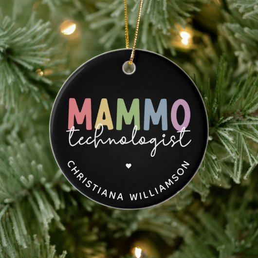 Custom Mammo Technologe Mammographie Tech Keramik Ornament (Baum)
