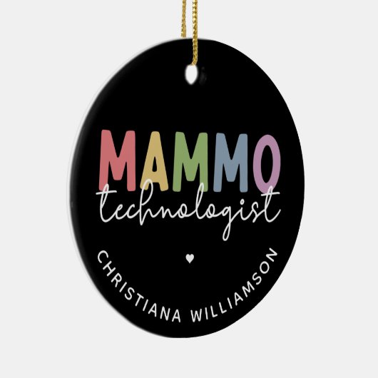 Custom Mammo Technologe Mammographie Tech Keramik Ornament (Rechts)