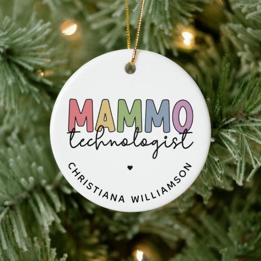 Custom Mammo Technologe Mammographie Tech Keramik Ornament (Baum)
