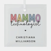 Custom Mammo Technologe Mammographie Tech Ornament Aus Glas (Vorderseite)