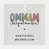 Custom Mammo Technologe Mammographie Tech Ornament Aus Glas (Rückseite)