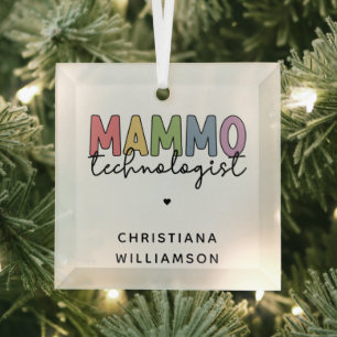 Custom Mammo Technologe Mammographie Tech Ornament Aus Glas
