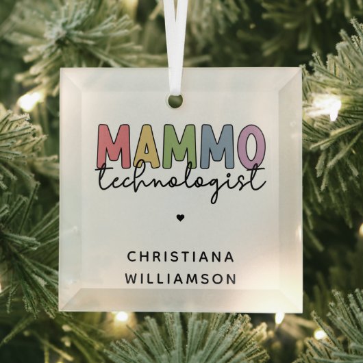 Custom Mammo Technologe Mammographie Tech Ornament Aus Glas (Insitu)