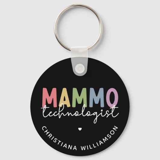 Custom Mammo Technologe Mammographie Tech Schlüsselanhänger (Vorderseite)