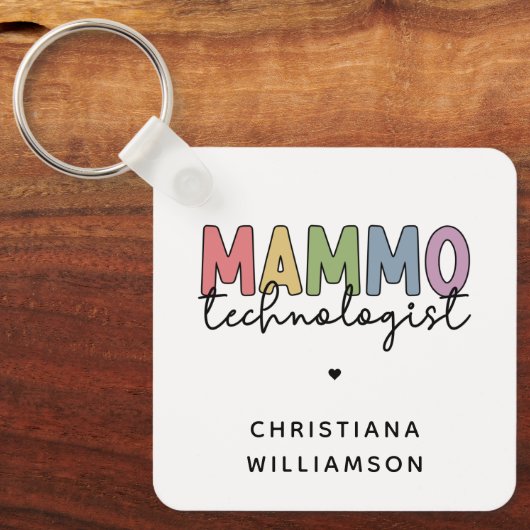 Custom Mammo Technologe Mammographie Tech Schlüsselanhänger (Vorderseite)