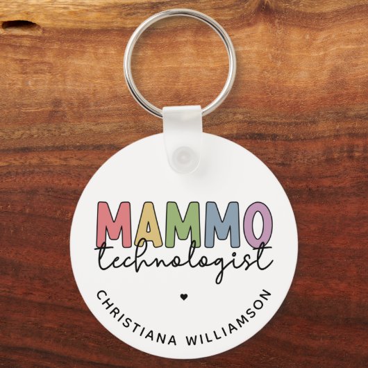 Custom Mammo Technologe Mammographie Tech Schlüsselanhänger (Vorderseite)