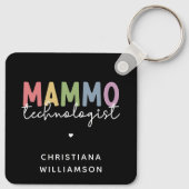 Custom Mammo Technologe Mammographie Tech Schlüsselanhänger (Rückseite)