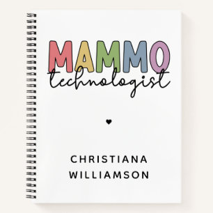 Custom Mammo Technologist Mammographie Tech Gesche Notizblock