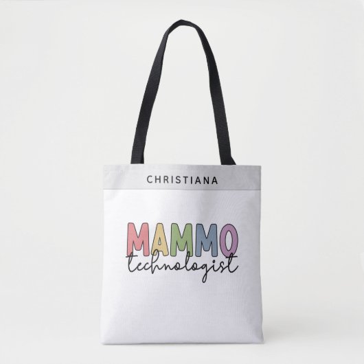 Custom Mammo Technologist Mammographie Tech Gesche Tasche (Vorderseite)