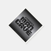 Custom Man Cave Black and Gray Diamond Plate Serviette (Ecke)