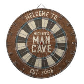 Custom Man Höhle Rustic Dartboard Dartscheibe (vorne)