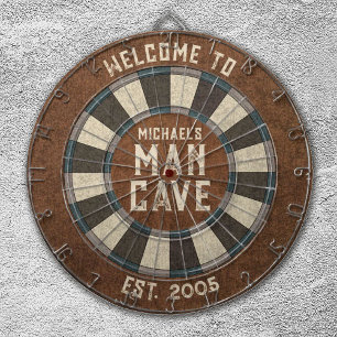 Custom Man Höhle Rustic Dartboard Dartscheibe