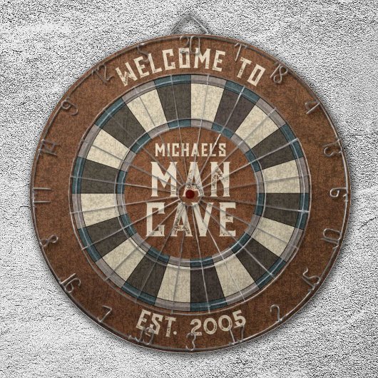 Custom Man Höhle Rustic Dartboard Dartscheibe