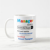 Custom Manager Geschenk, der weltbeste Manager von Kaffeetasse (Links)
