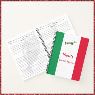 Custom Mangia Italia Flag Notizblock