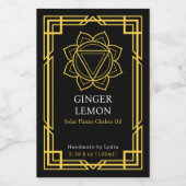 Custom Manipura Solar Plexus Chakra Essential Oil  Weinetikett (Einzelnes Label)