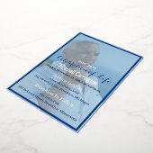 Custom Männliche Beerdigung Volles Foto Einladung (Gedreht)