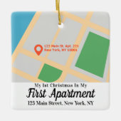 Custom Map Mein 1. Weihnachten in meinem ersten Ap Keramikornament (Vorderseite)