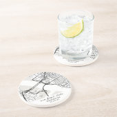 Custom Map "Where We Met" First Date Personalized Getränkeuntersetzer (Seite)