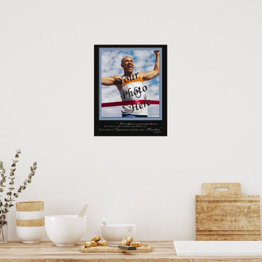 Custom Marathon Poster - Erfahrung - Blau (Küche)