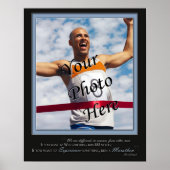 Custom Marathon Poster - Erfahrung - Blau (Vorne)