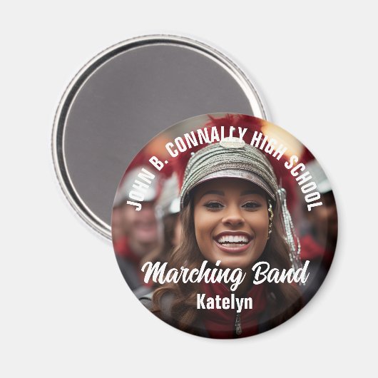 Custom Marching Band Foto High School Spirit Magnet (Vorderseite/Rückseite)